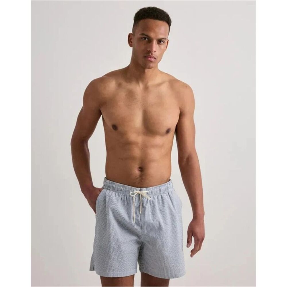 AGtawh Mens Seersucker Casual Bermuda Shorts, NWT